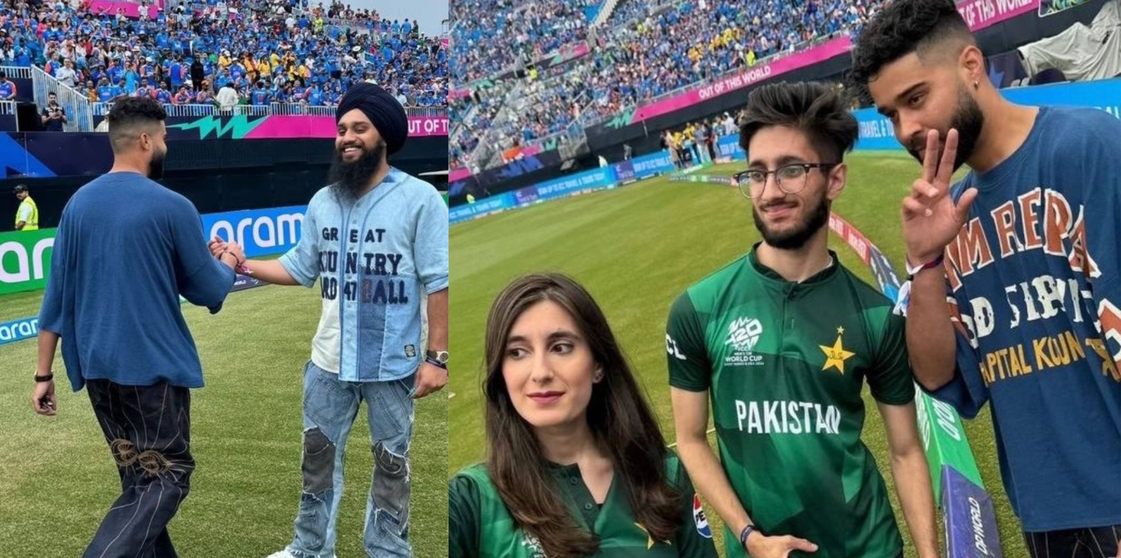 AP Dhillon &amp; Shinda Kahlon Make Spectators Go Crazy At India-Pakistan T20 World Cup Match