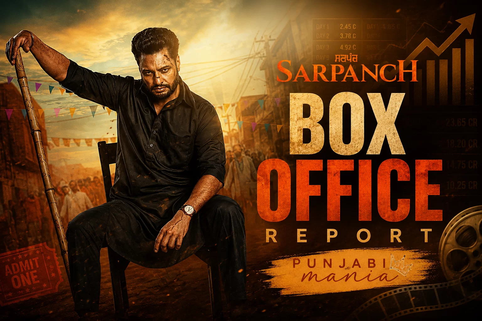 Dev Kharoud's 'Sarpanch' Storms Cinemas: A Roaring Start for the Rural Action-Drama!