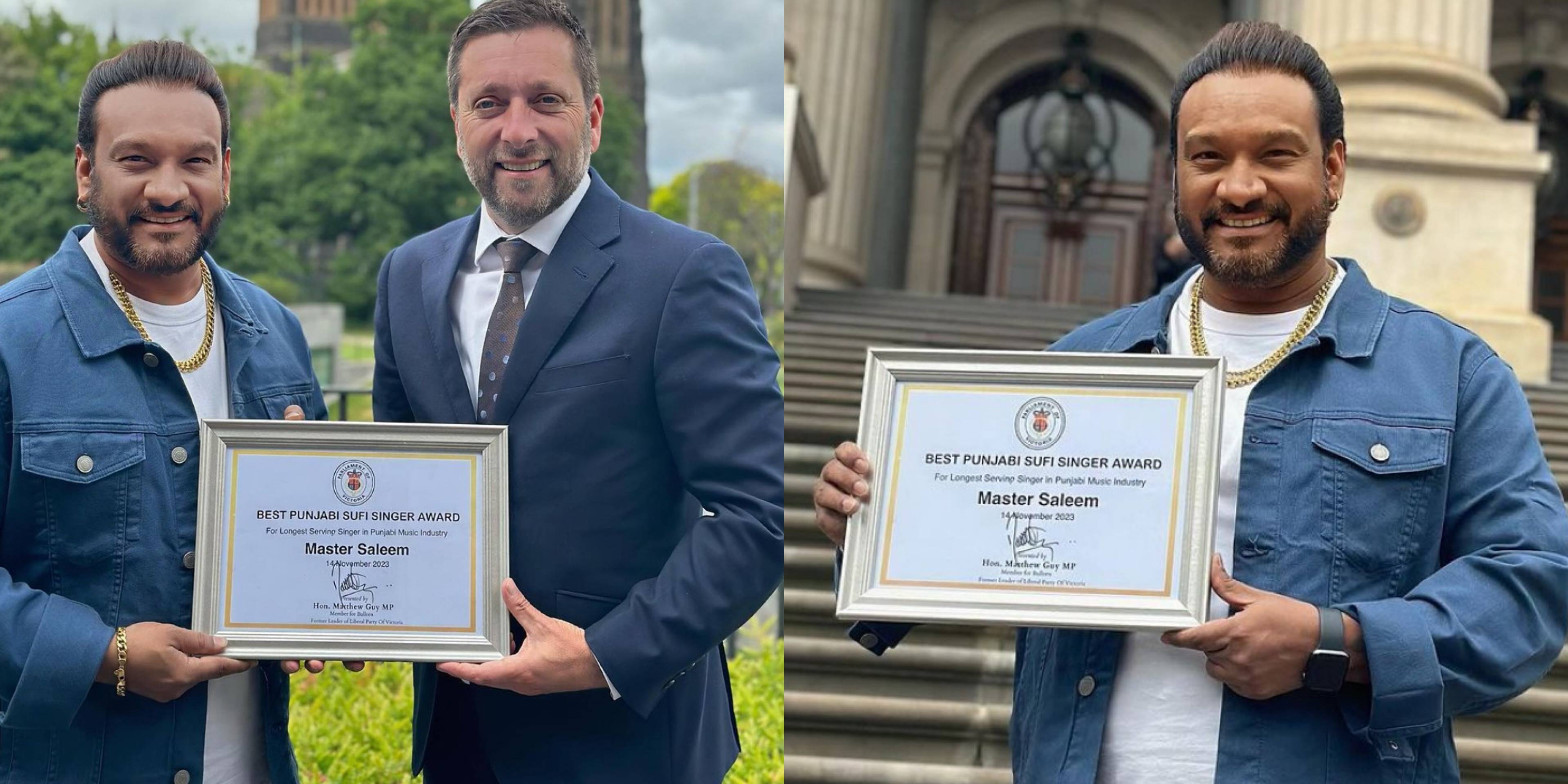 Master Saleem Awarded As Best Punjabi Sufi Singer By International Government, Details Inside