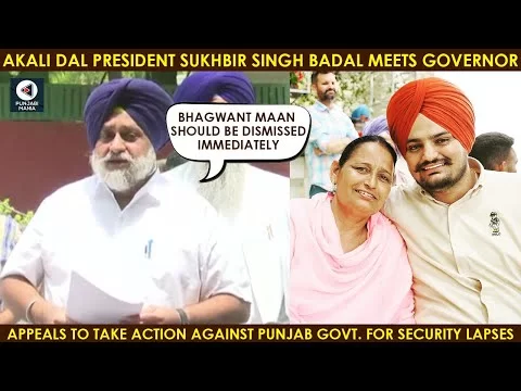 Sidhu Moose Wala Murder: Akali Dal Leader Sukhbir Singh Badal Meets Governor About Security Lapses